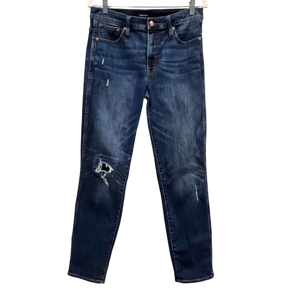 J Crew Vintage Straight Denim Patchwork Jeans, 30T